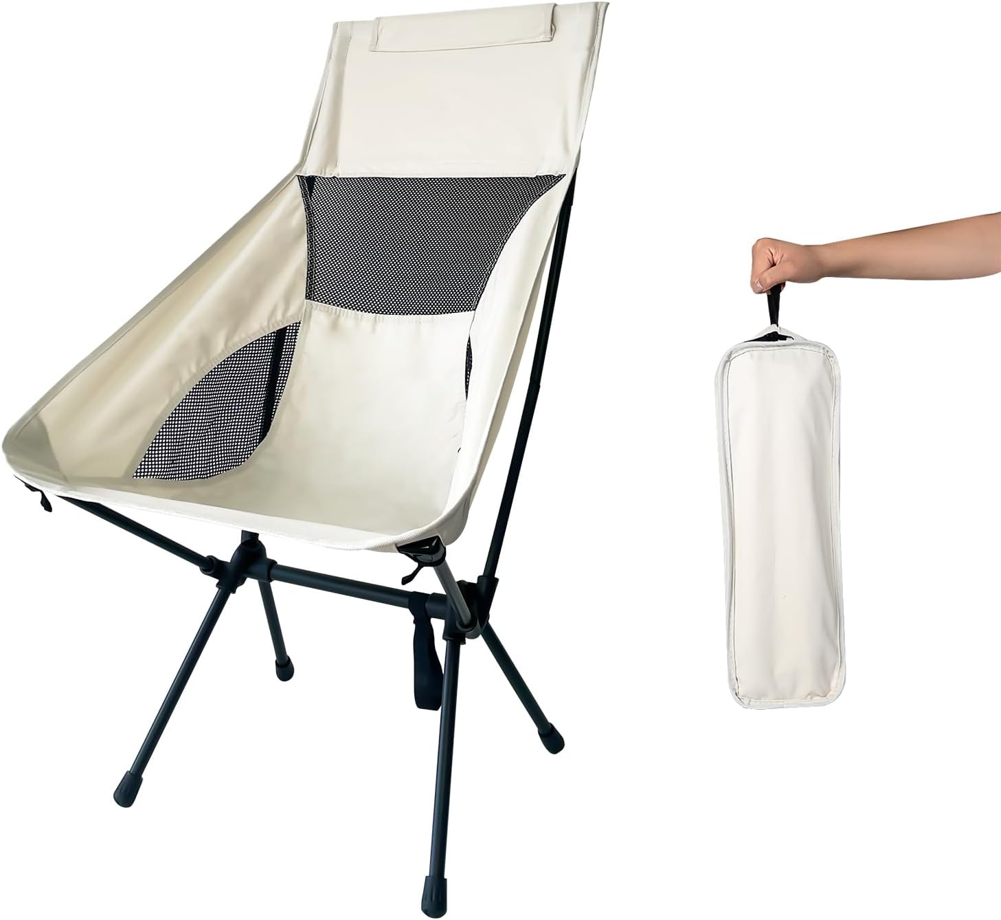 High-Back, Lightweight Folding Backpack Chair